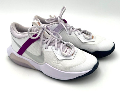 Nike Air Zoom Crossover Basketball Shoes, White/Purple Big Kids 5.5y