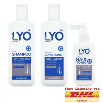 Set Lyo Hair Shampoo Conditioner Tonic  Growth Fast Reduce Hair Loss Side Burn