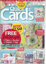 Quick Cards Made Easy Magazine, April, 2014 2014 ISSUE 125 free gifts Massing