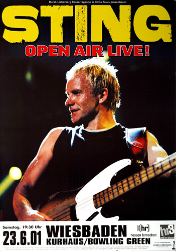 Sting - All This Time, Wiesbaden 2001 | Konzertplakat | Poster-image