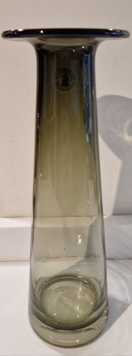 Vintage Ikea Graduated Smoke Grey Mid Century Style Glass Vase 26cm Tall - Picture 5 of 7