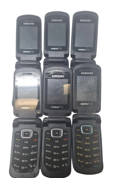 6 Lot Samsung Contour SCH-R250 Flip Cell Phone Alltel Wholesale For Parts As Is - Image 2 of 4