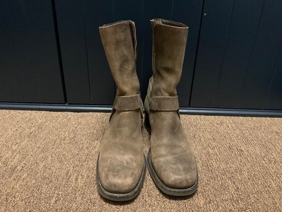 Harness Leather Boots Distressed, Nicole brand, Brown Rider Size 9.5 Women