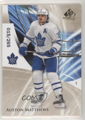 2020-21 Upper Deck SP Game Used Golden Burst 15/265 Auston Matthews #50 1f4r