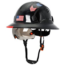 Full Brim Hard Hats Construction OSHA Approved with Clear Visor - Cascos De C...