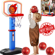 Toddler Basketball Hoop Indoor Mini Adjustable Basketball Goal with 4 Balls