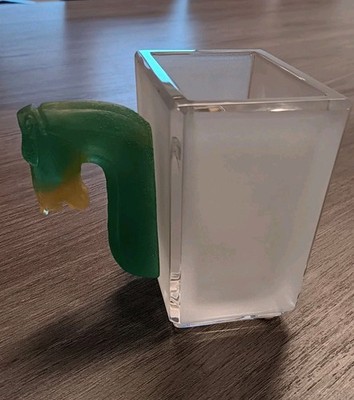 DAUM Nancy France Bucephale Cheval Horse Pate De Verre Porte Crayon Pen Holder 