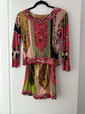 Vintage RARO set camicia e gonna Emilio Pucci anni 60 taglia 6 (veste taglia small)