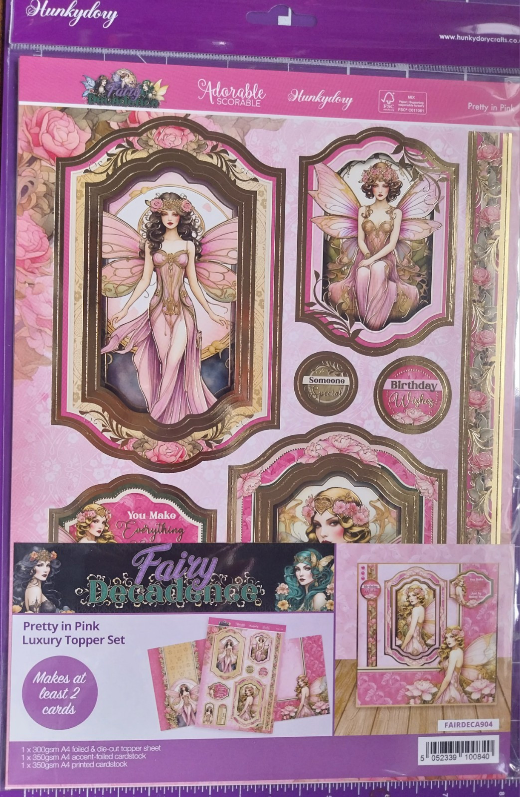 Hunkydory Fairy Decadence Pretty In Pink Luxury Topper Set