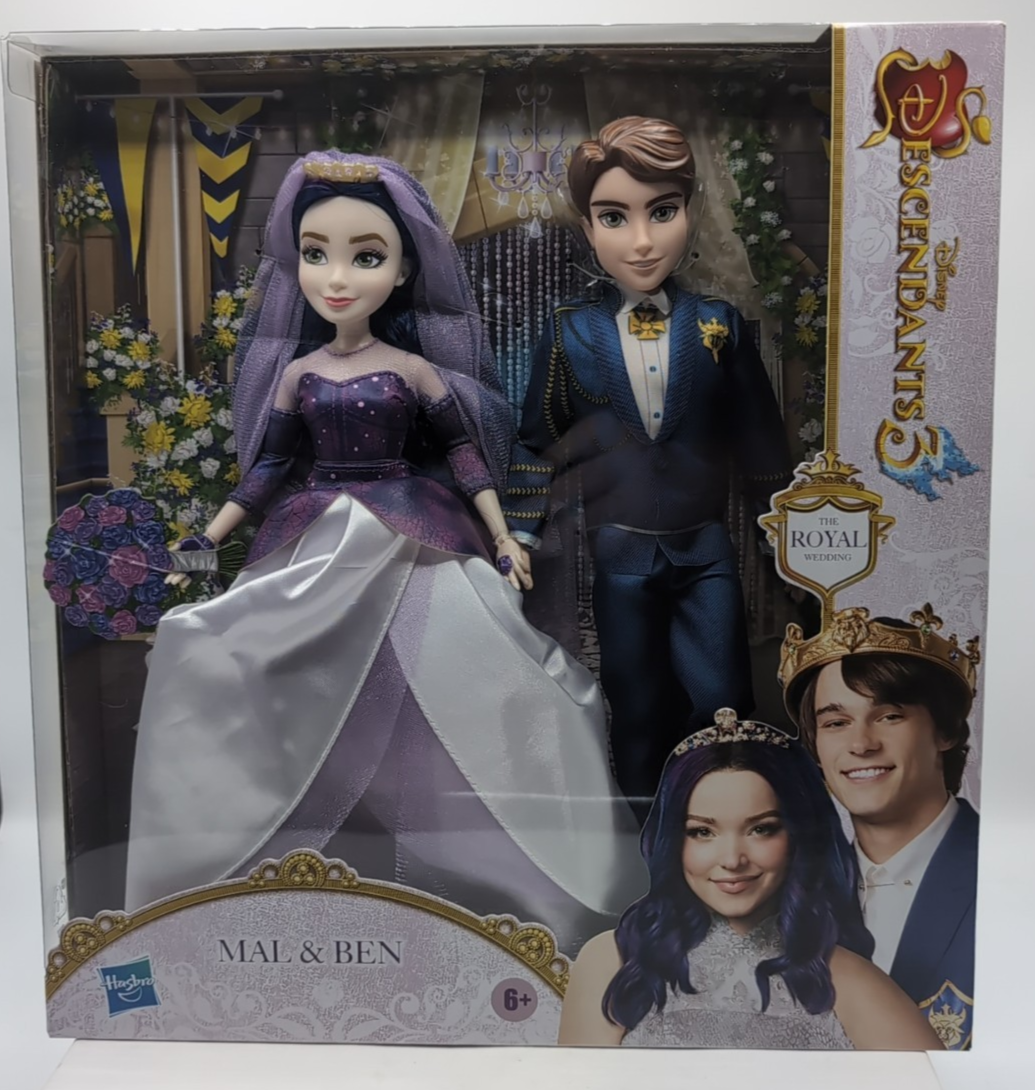 Hasbro Disney Descendants The Royal Wedding Mal Ben Doll Set of New!  Rare!