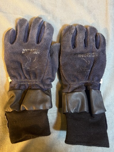 AMERICAN FIREWEAR  Firefighter EMS Blue Suede Gloves Kangaroo USA  M GL-BPR-MES3