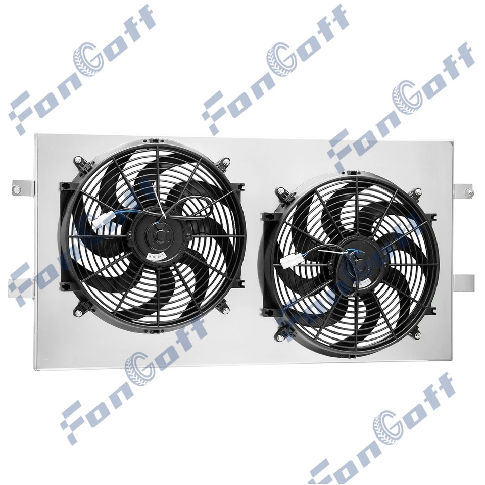 Shroud Electric Fan For Chevy Silverado Suburban Escalade GMC Yukon 34"W Core - Image 2 of 4