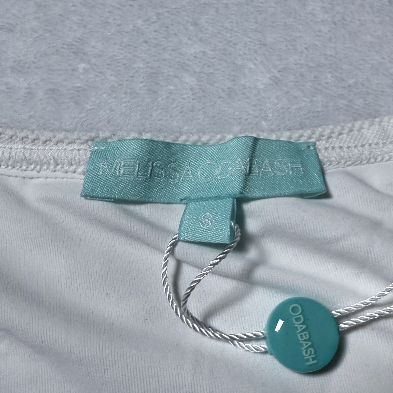 Melissa Odabash Agata Beach Dress Women’s Small White Textured Stripes Swim Pool