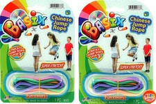 2CHILL Chinese Jump Rope by Pack of 2 Colorful 6 Packs,
