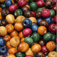 Herzone Ca.400Pcs Bunte Holzperlen 12Mm Runde Holz Perlen Zum AuffäDeln FüR DIY