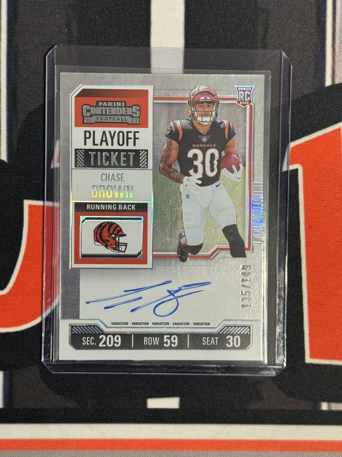 2023 Contenders Rookie Ticket RPS Chase Brown #105 Playoff Ticket Auto /149 🔥