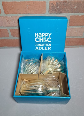 Jonathan Adler Happy Chic Gold Color Bud Vases Set Of 3