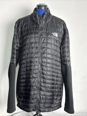 The North Face Momentum Thermoball Quilted Puffer Full Zip Jacket Black Men XL