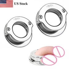 New Metal Chastity Device Small Double Ring Chastity Cage for Men Enhance