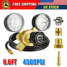 New Argon CO2 Regulator Gauge Welding Gas 0-4500 PSI Regulator with 6.6FT hose