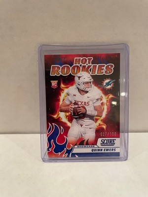 Quinn Ewers Rookie 2025 Panini Score Hot Rookies #8 Showcase /100 Dolphins SP