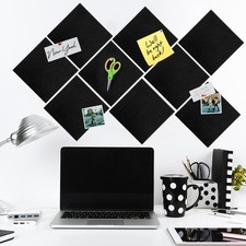 12 Pack Large Cork Board Alternative 47x35 Inch Black Felt Bulletin Board