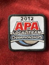 APA 2012 LOCAL TEAM CHAMPIONSHIP PATCH PATCHES AMERICAN POOLPLAYERS