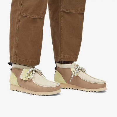 Clarks Original Men Wallabee Boots Shoes Chukka Ecru Brown Size Men's 7