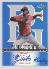 2014 Leaf Metal Draft Perfect Game Blue Prismatic 3/25 Justin Hooper Auto 0af