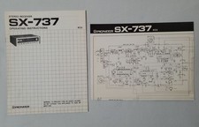 Vintage Original Pioneer SX-737 Instruction Stereo Receiver & Fold-Out Schematic