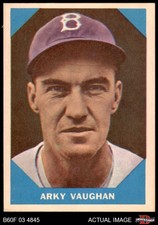 1960 Fleer #11 Arky Vaughan Dodgers / Pirates HOF 8 - NM/MT