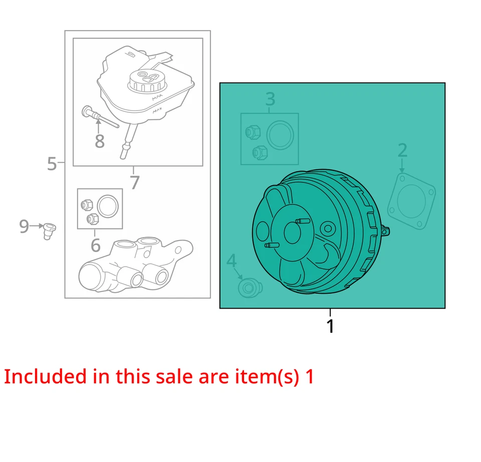 Jaguar XF 2016 potenciador de freno OEM 78 k millas - LKQ409307626 Foto 4 de 4