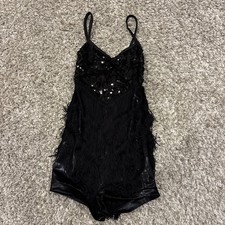 Weissman Black Sequin Jumpsuit, Size LC