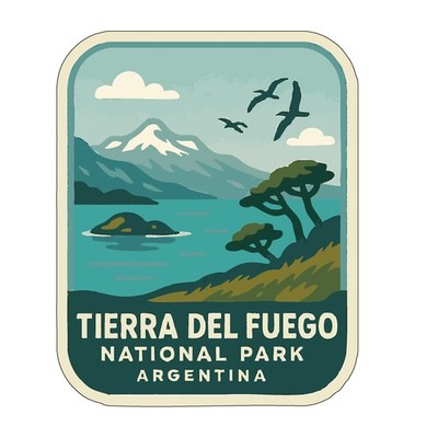 Tierra del Fuego Argentina National Park Sticker Decal Vinyl Die-Cut World