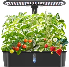 Hydroponics Growing System Kits, Controlled Smart Indoor Garden with LED Grow Li