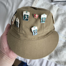UdSSR/Russland Milit&auml;r Schiffchen Feldm&uuml;tze Gr. 53 mit Abzeichen & Pins
