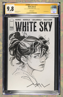 White Sky #1 | 1st Print Sketch Cover | CGC SS 9.8