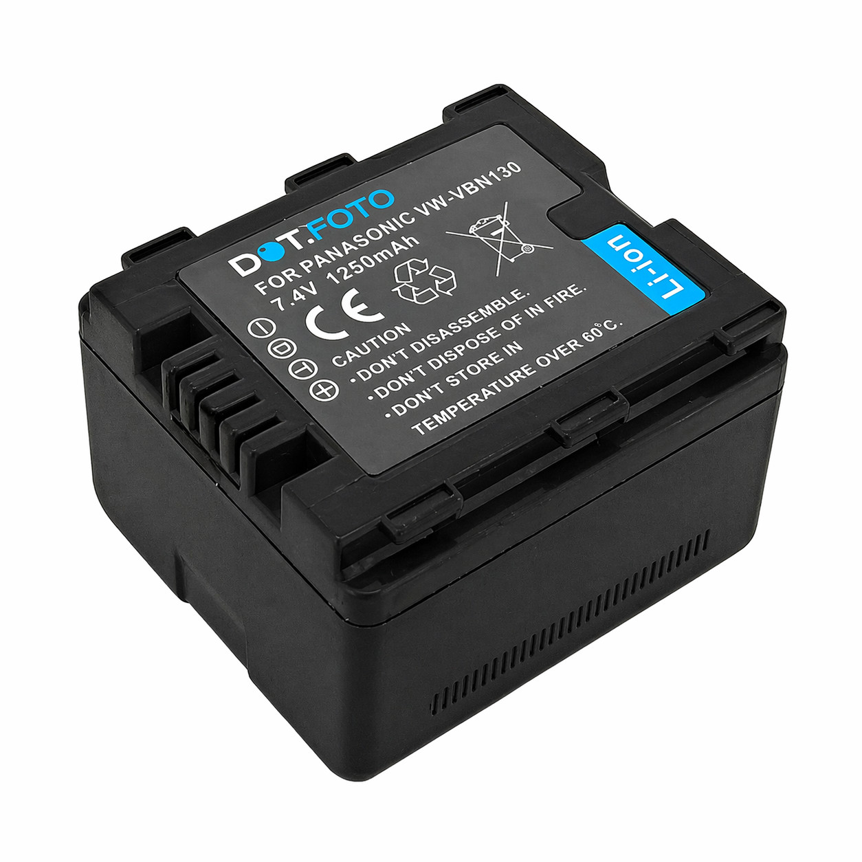 Battery for Panasonic VW-VBN130, VW-VBN130E-K - 1250mAh | HC-X800/X900/X900M