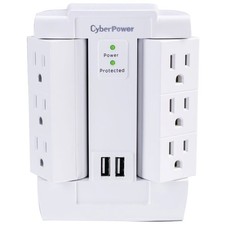 6-Outlet Swiveling Surge Protector, 2 USB Ports, 1200J Professional Series