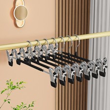 5 Pack Trouser Hangers with Clips Adjustable Non Slip Skirt Pants Jeans Hangers