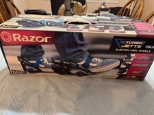 Razor Turbo Jetts Electric Heel Wheels - DLX Blue New Battery