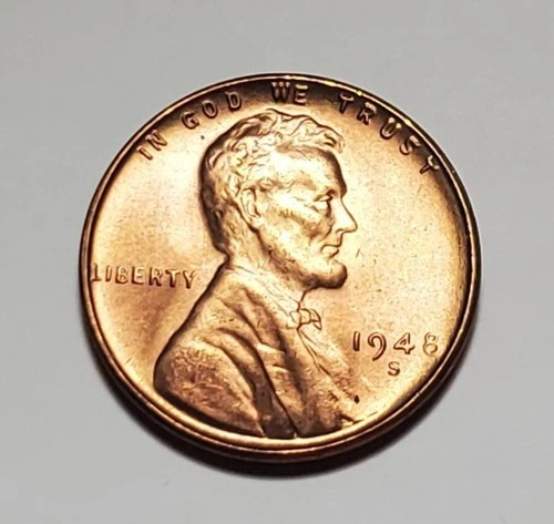 1948 S LINCOLN WHEAT PENNY UNC #P3601