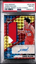2024 Mosaic Jared McCain Rookie Jersey Patch Auto Choice Prizm PSA 8 Pop 1/1 RC