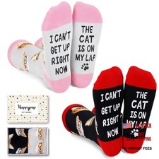 Funny Animal Ideas Gifts - Dog Women Gifts, Cat Medium Cat on My Lap 2 Pack