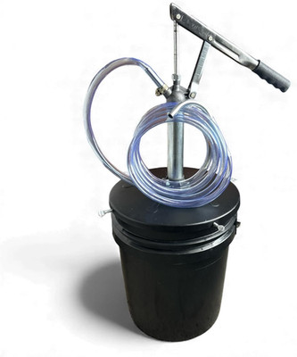 5-Gallon Lever Bucket Pump, Self-Priming Lubricant Pump, 1 Qt/12 Strokes, 5 Ft O