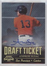 2011 Playoff Contenders Draft Tickets Signatures Andrew Susac #DT20 Auto 0c2
