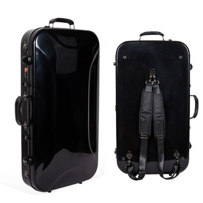 Crossrock Mandoline & Geige Doppel-Koffer Fiberglas TSA Lock Rucksackgurte gelb