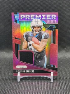 7954F 2024 Prizm Premier Jerseys Ja'Tavion Sanders #PJ-JTS Pink Prizm RC