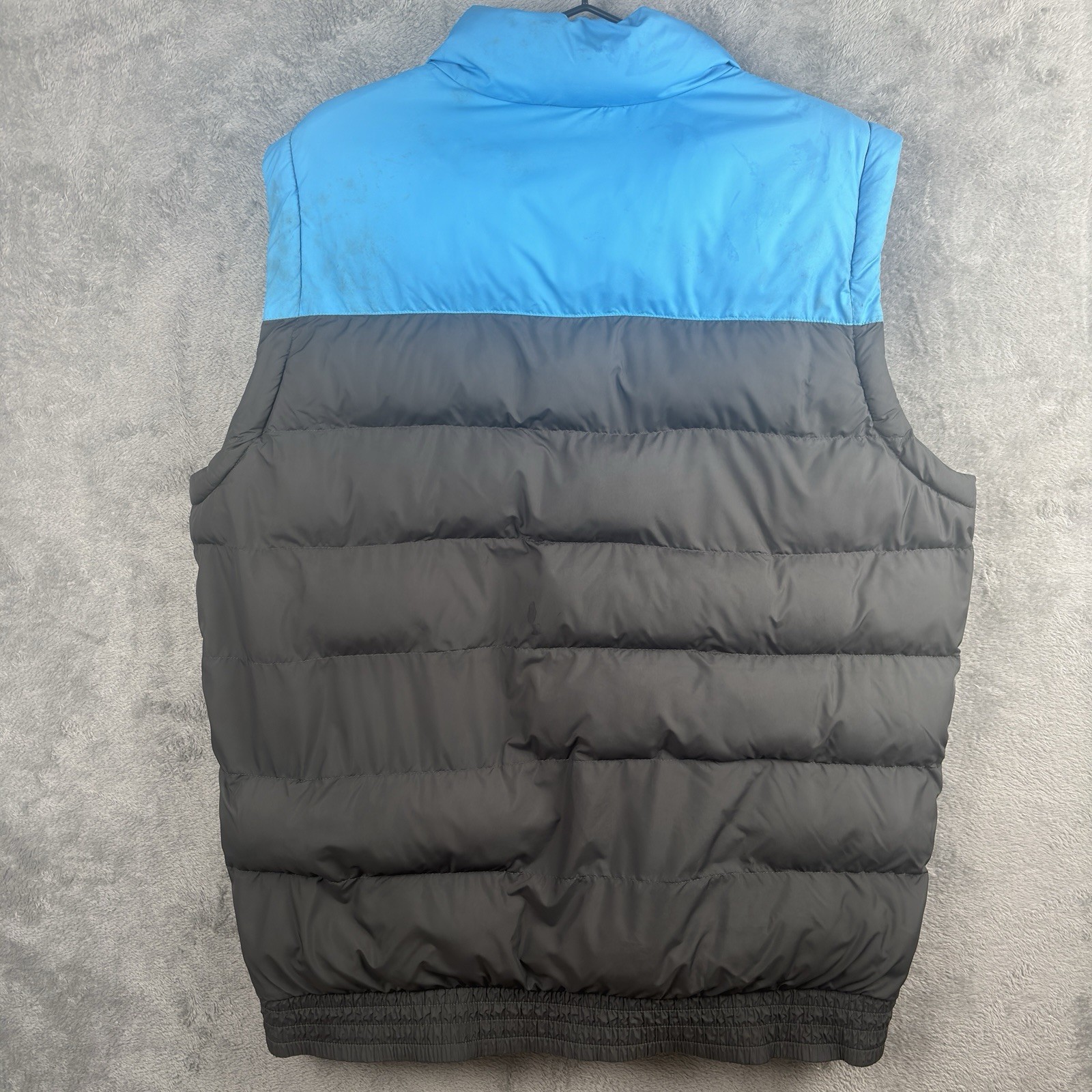 Nike Gilet Mens XL Black Blue Puffer 2 Tone Body Warmer Vest Soft Shell image 8