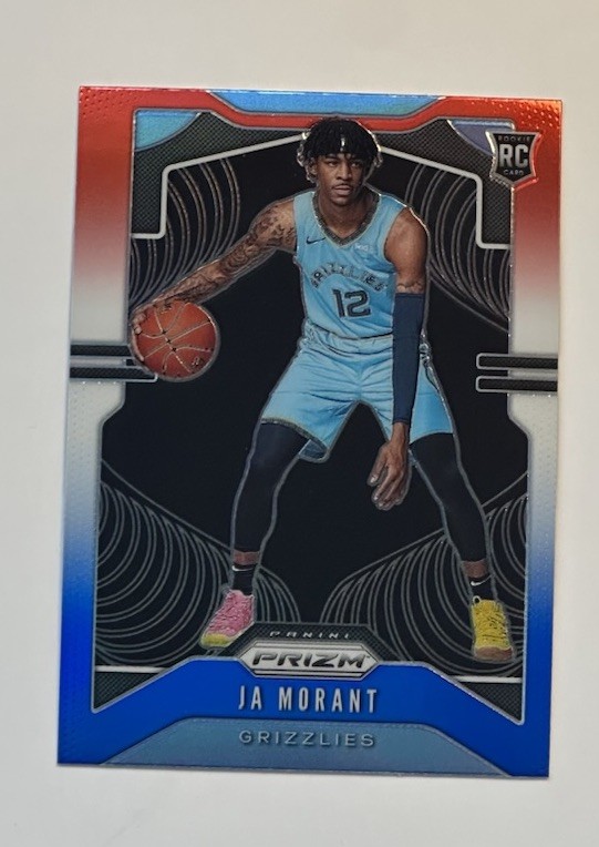 2019-20 Panini Prizm Ja Morant #249 Rookie Red White Blue RC